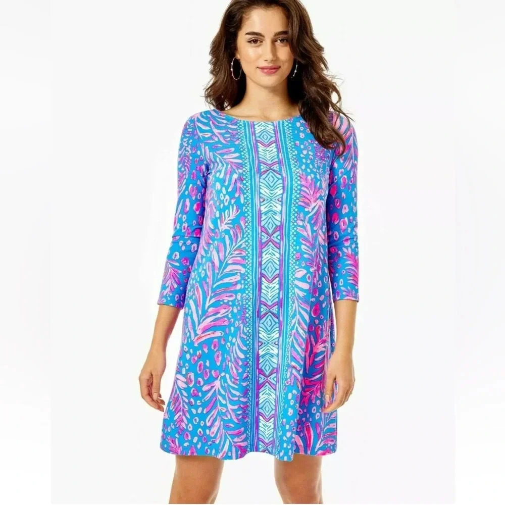 NWT Lilly Pulitzer Ophelia dress in la zebra engineered sz lg